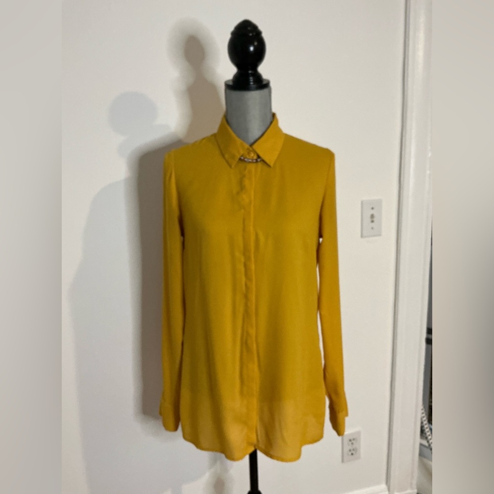 Elegant Mustard Yellow Women's Top